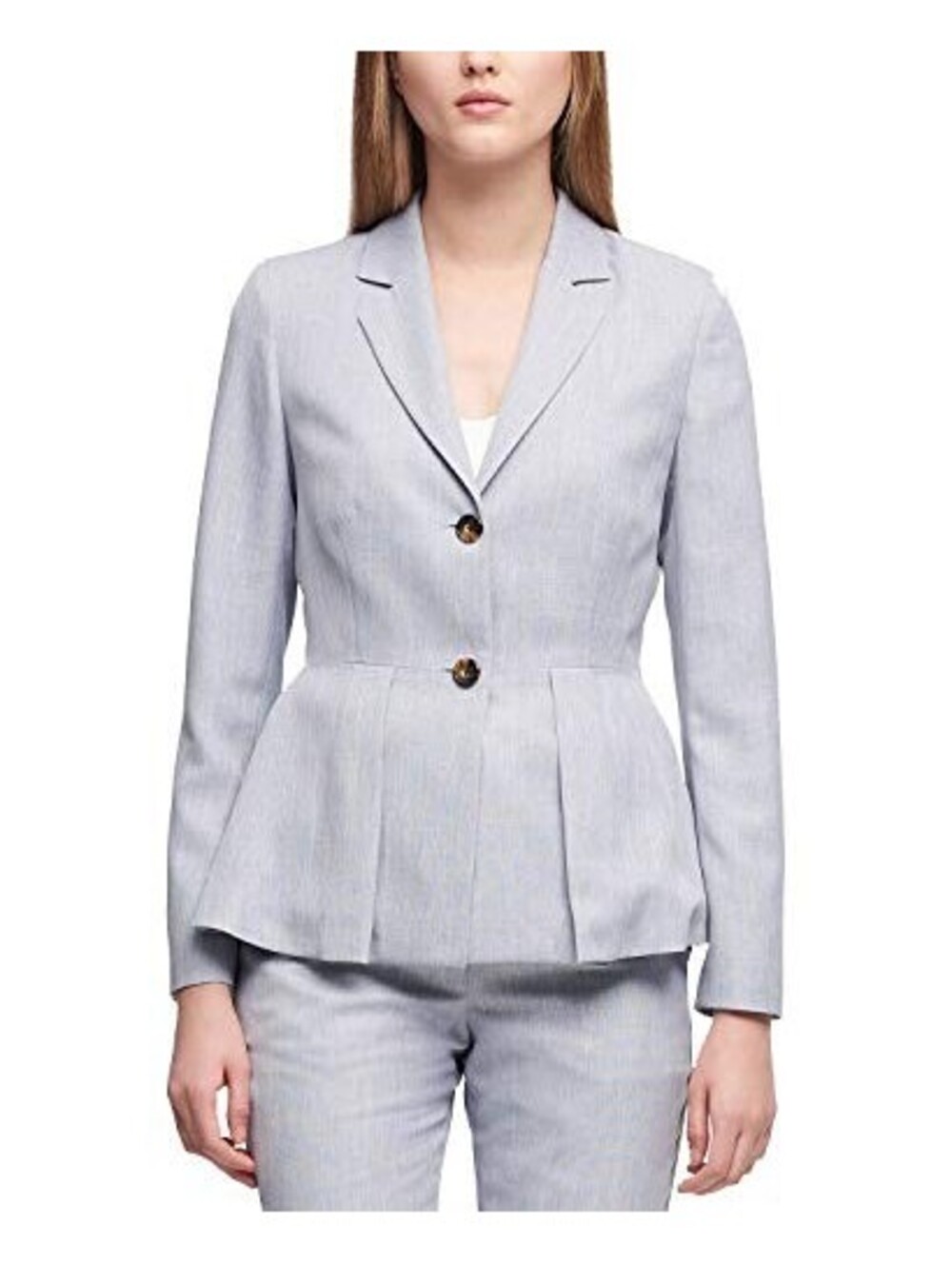 DKNY Womens Peplum Two Button Blazer Size 8